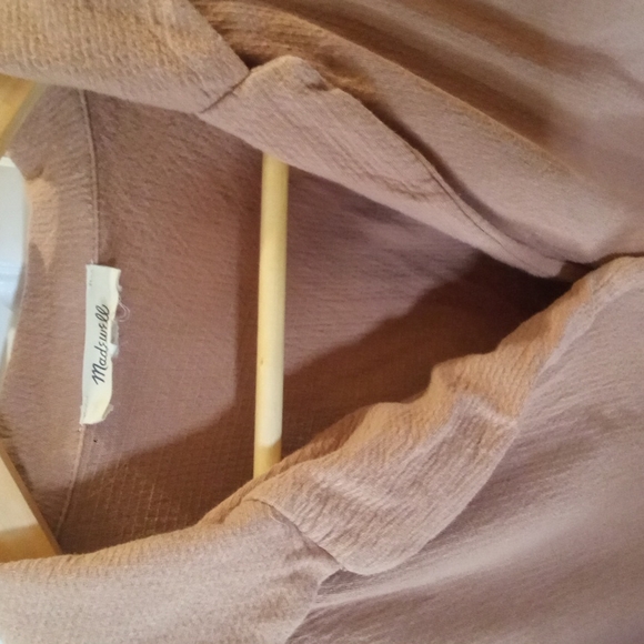 Madewell Rust Brown Buttoned Blouse Size S - Picture 6 of 9